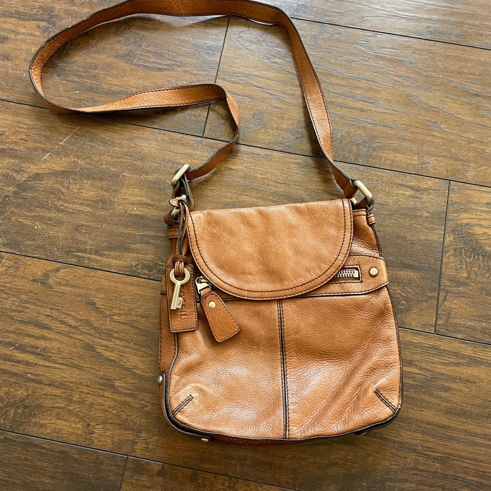 Genuine Leather Fossil crossbody purse